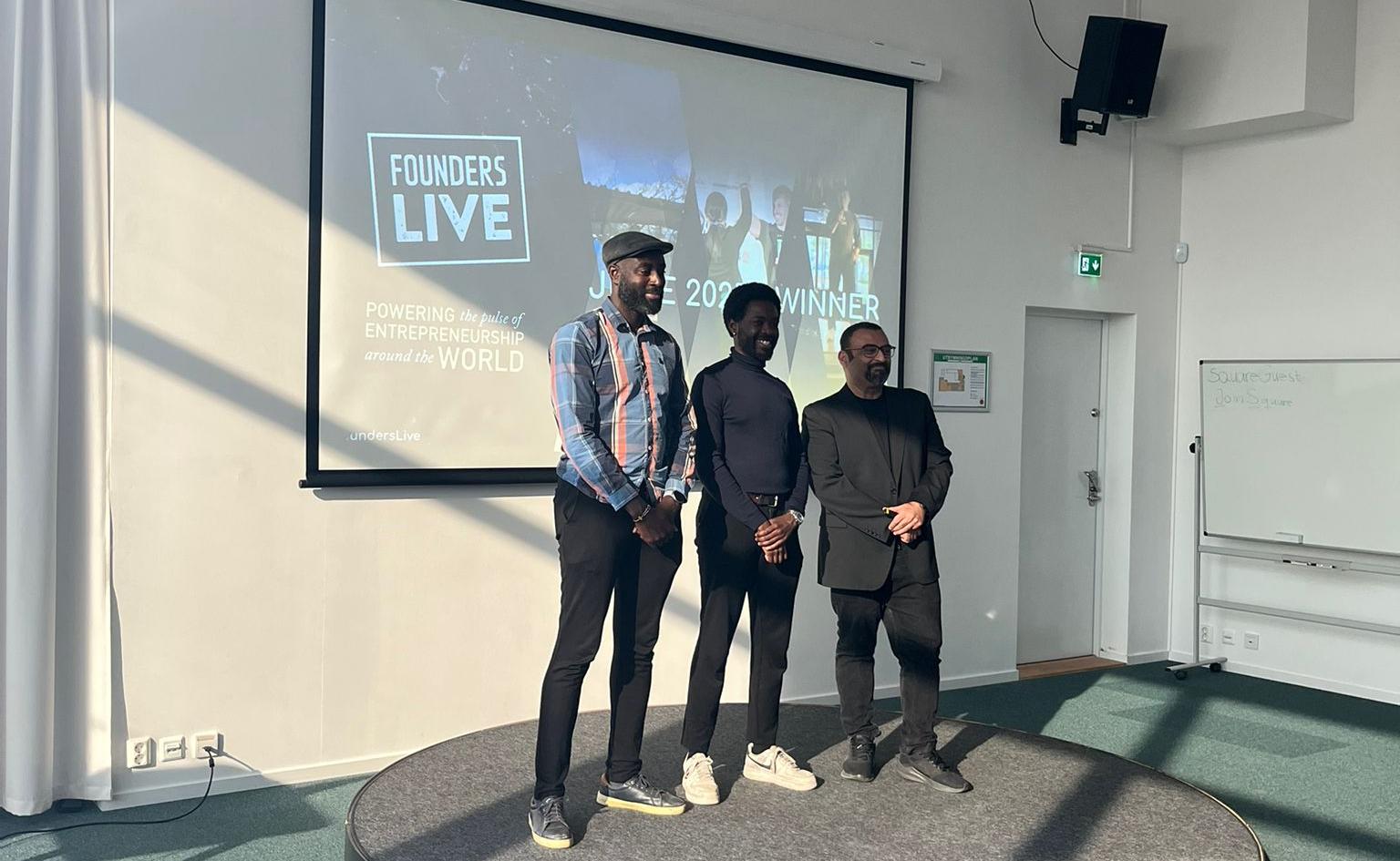 Winners of founders live 99s pitch competition