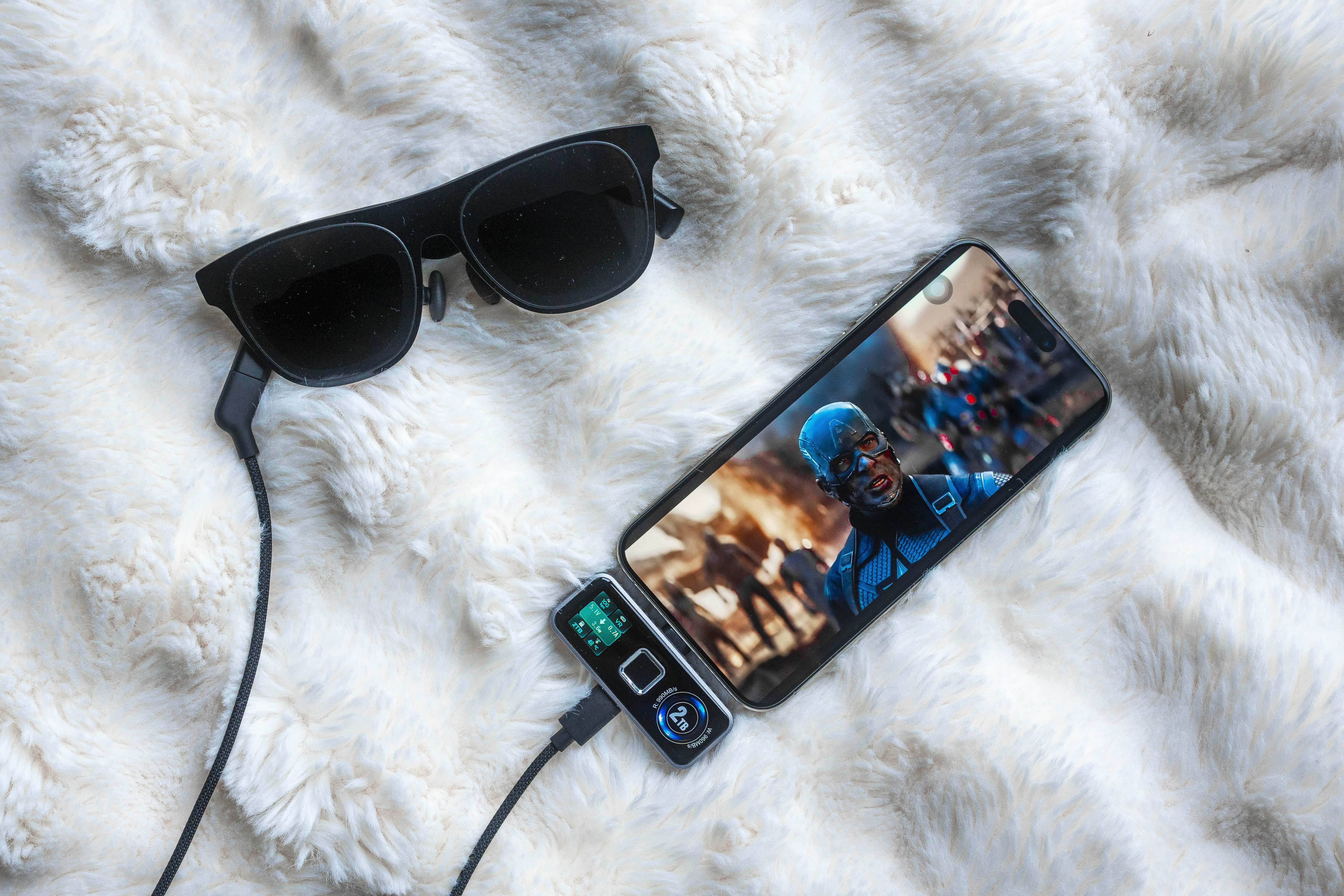 Compatible with XREAL, RayNeo, VITURE AR Glasses