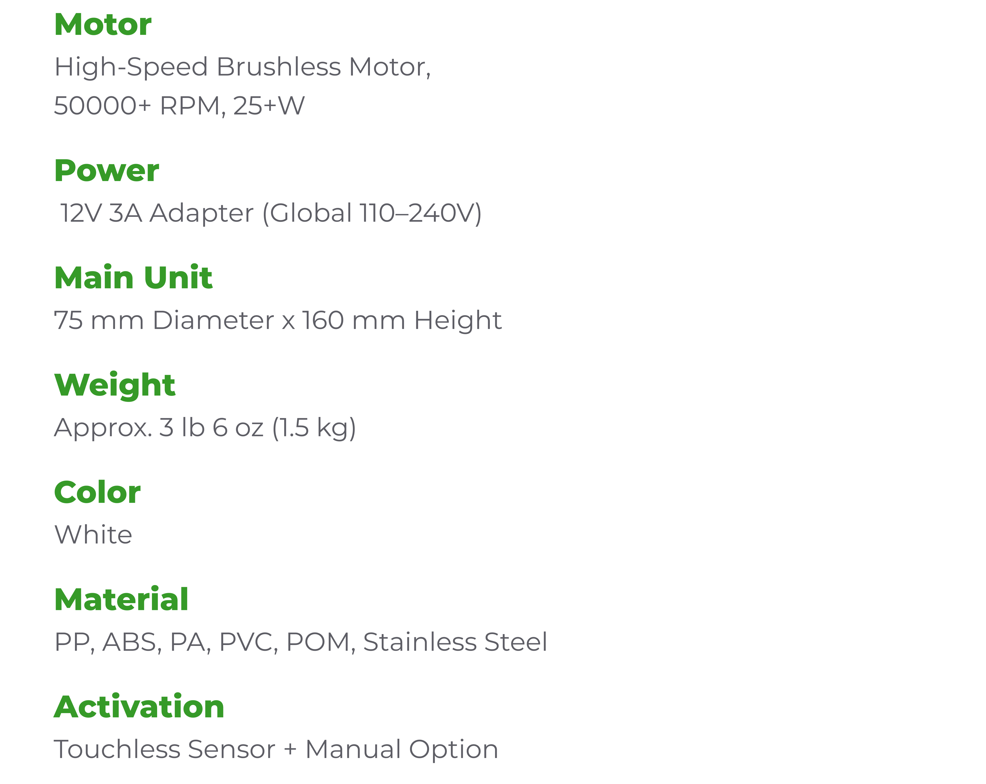 Specifications