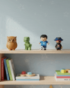 Choose a figurine, speak and DOMIA responds