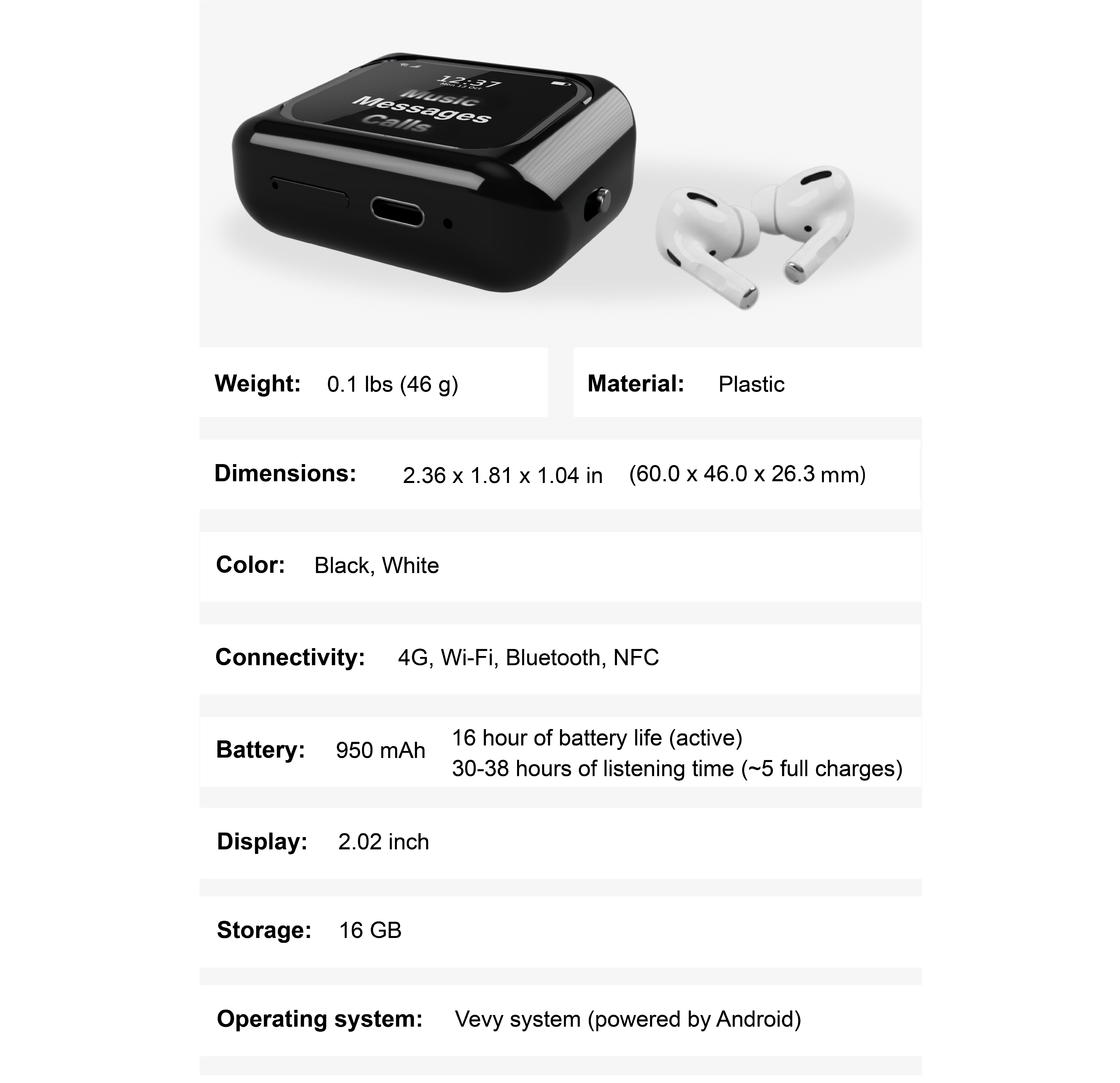 SPECIFICATIONS
