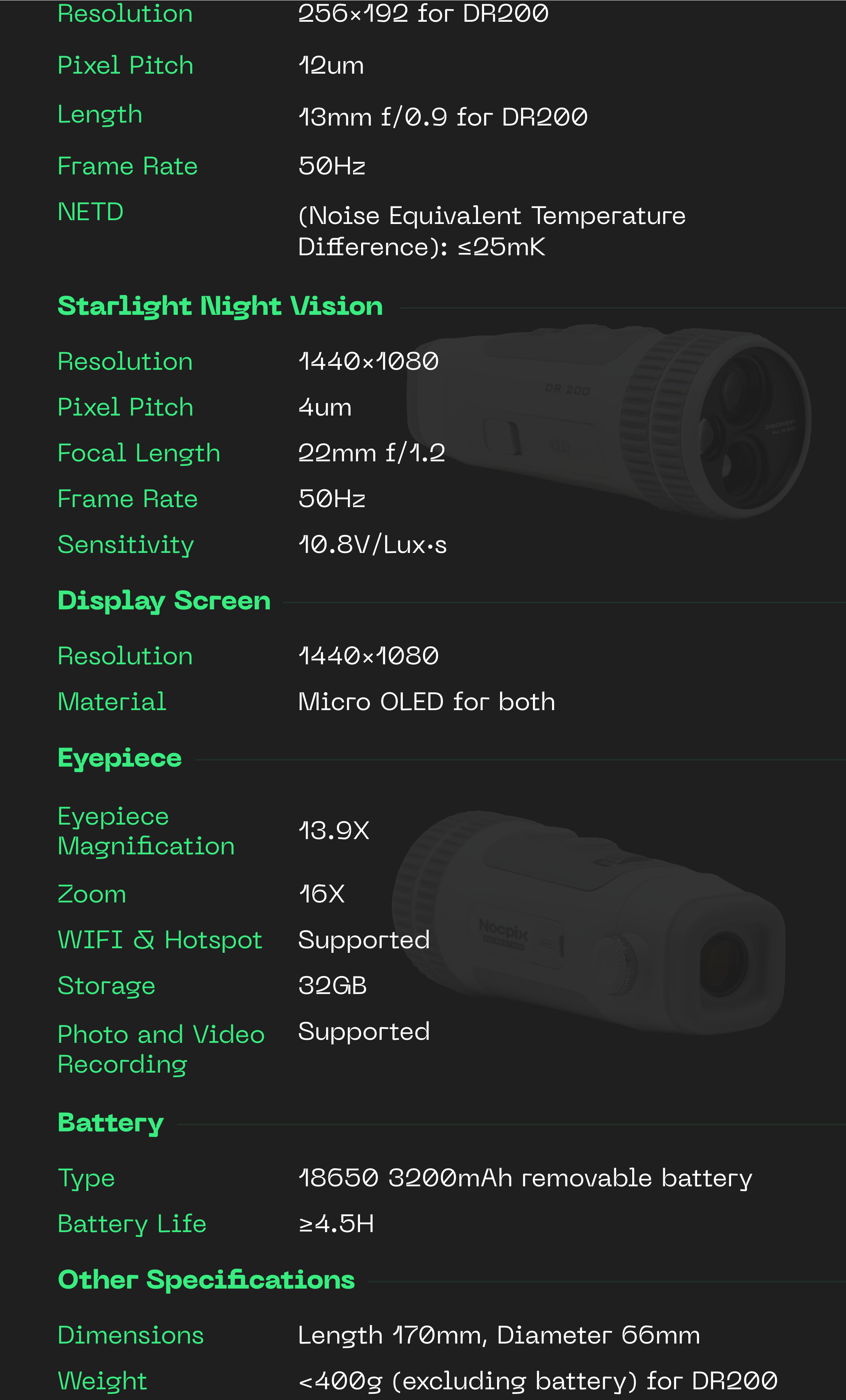 Specifications