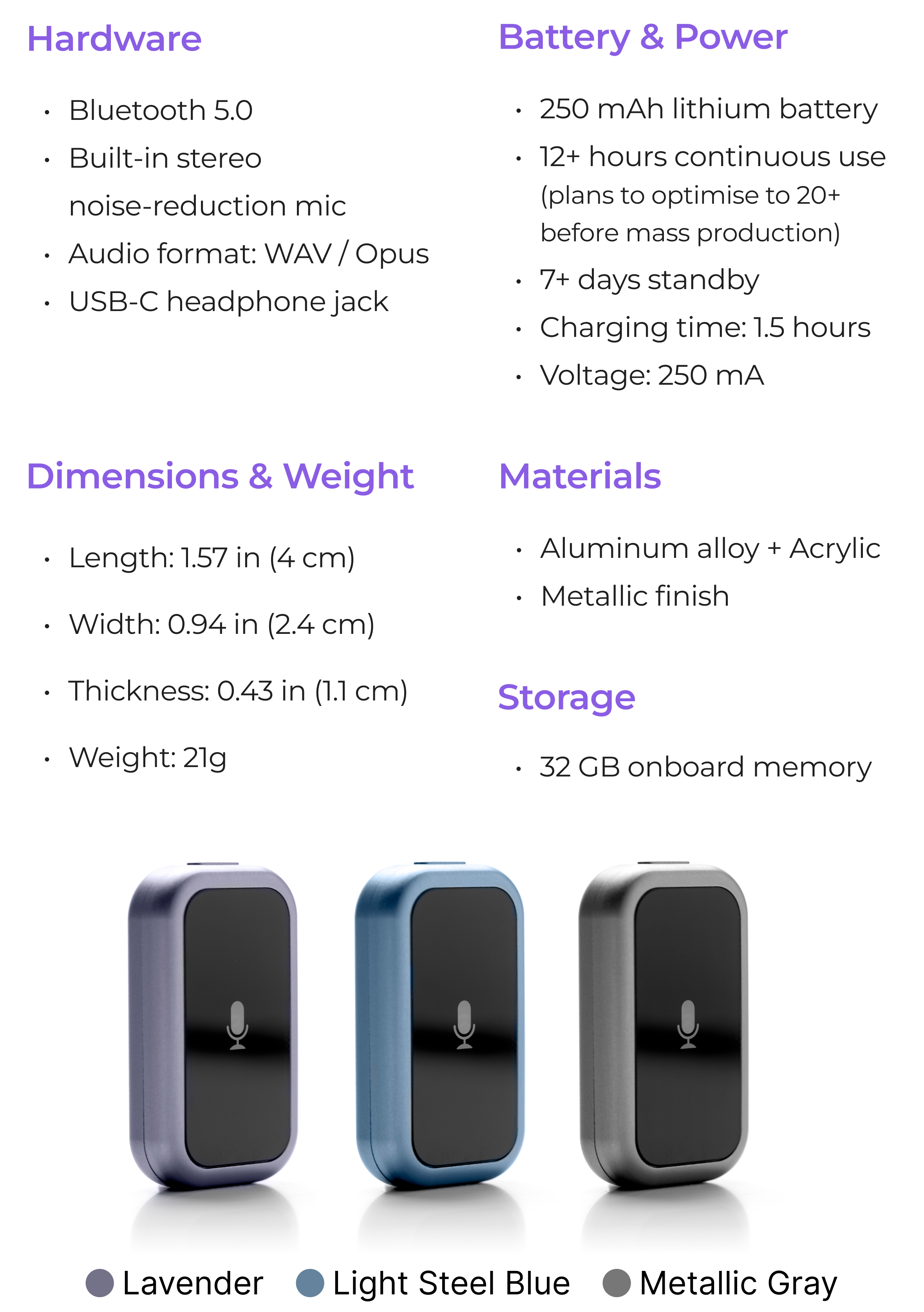 Specifications