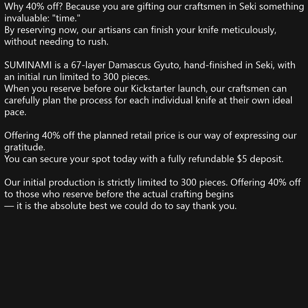 — Why 40% Off and Limited to Just 300 Pieces World