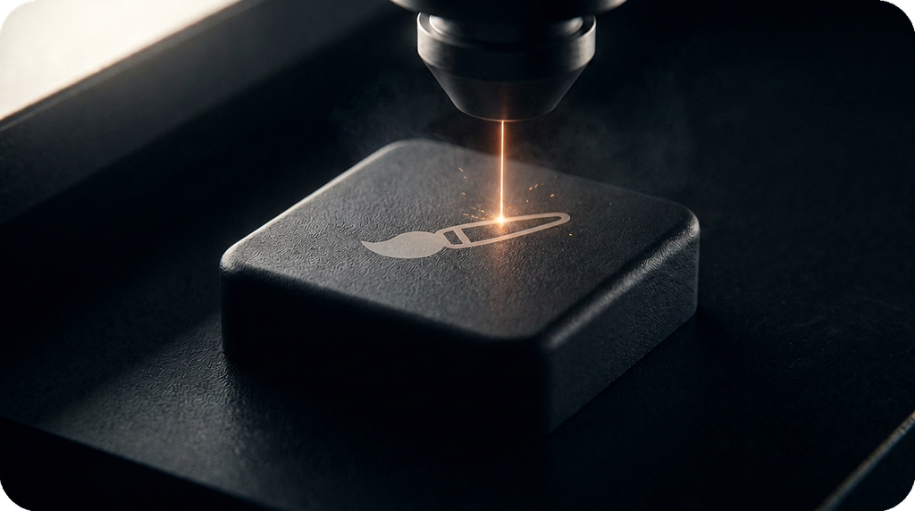 Custom Laser Etched Keycaps.