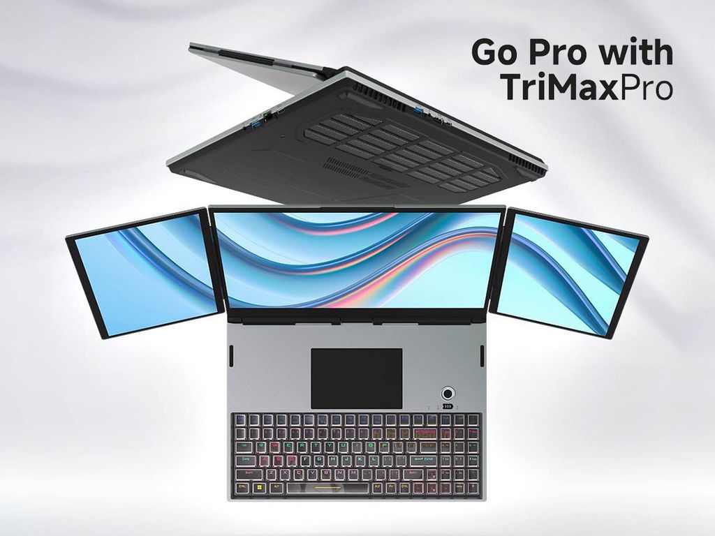 TriMax Pro: 1st Triple Screen Laptop for Productivity