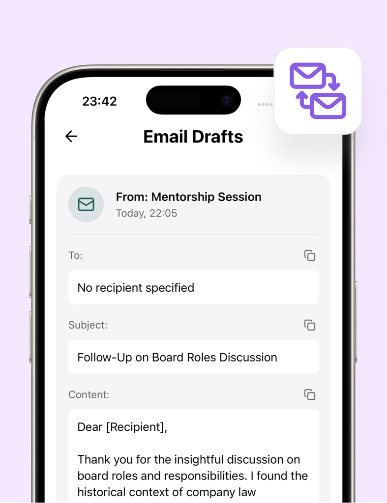 Follow-up emails drafted for you