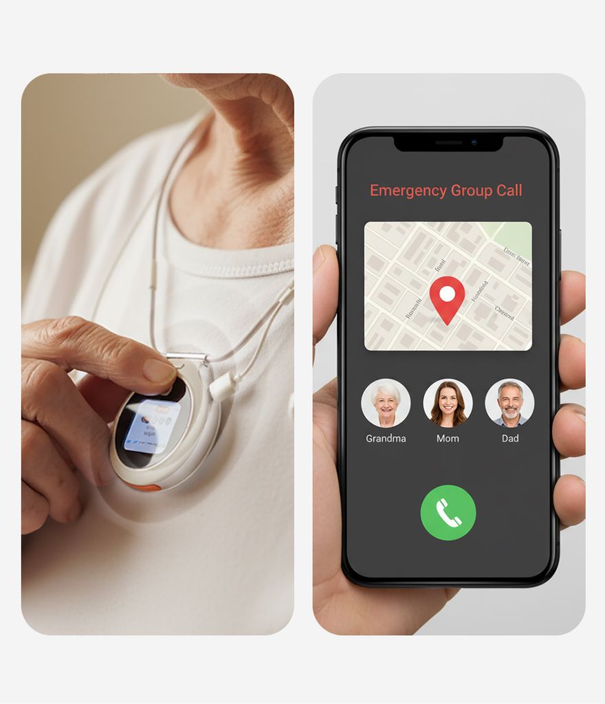 Group Voice Call & Family Emergency Feature, GPS