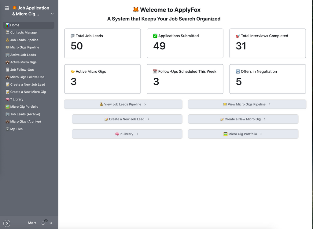 Finally, a System that Keeps Your Job Applications Organized