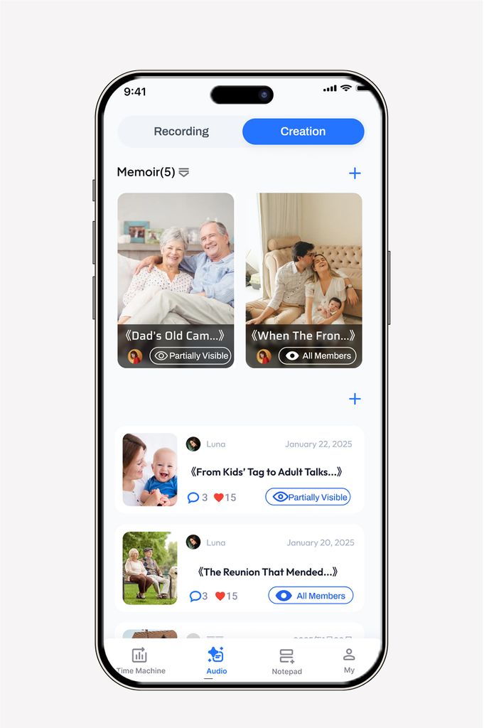 Create Family Memoirs from Daily Connection
