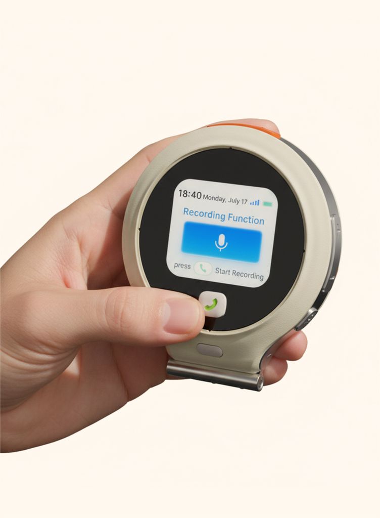 Easy for seniors, one button voice messaging