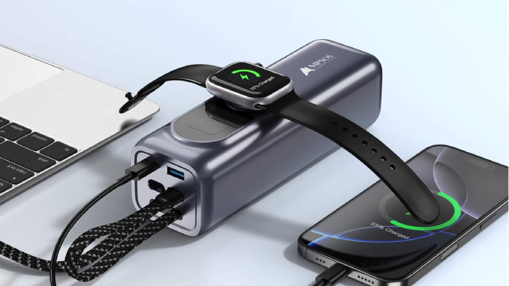 5-in-1 25000mAh Charging Hub with Solar Boost