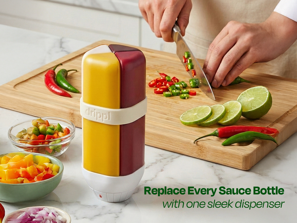 Drippl: 4 Sauces in 1 Bottle. More Flavor in Every Bite.