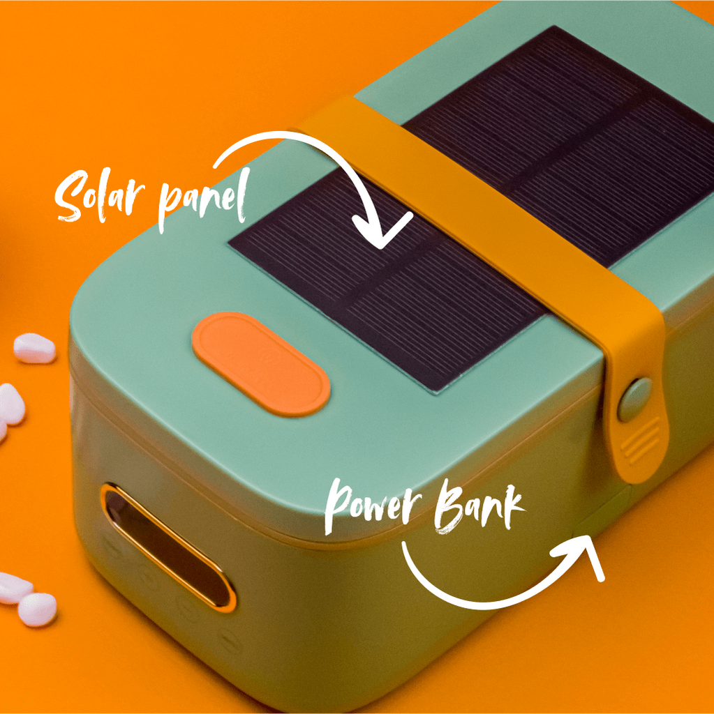 Solar Powered + Power Bank