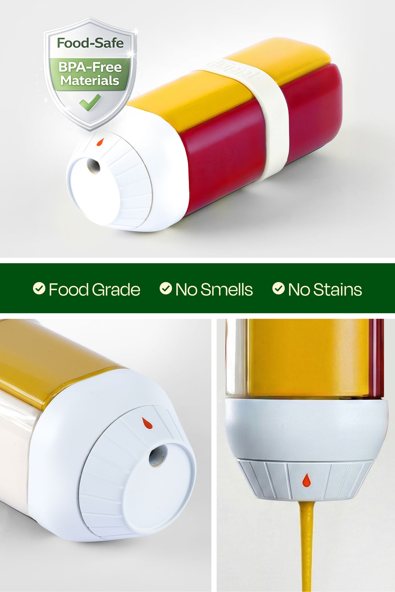 Food-Safe Materials, No Smells or Stains