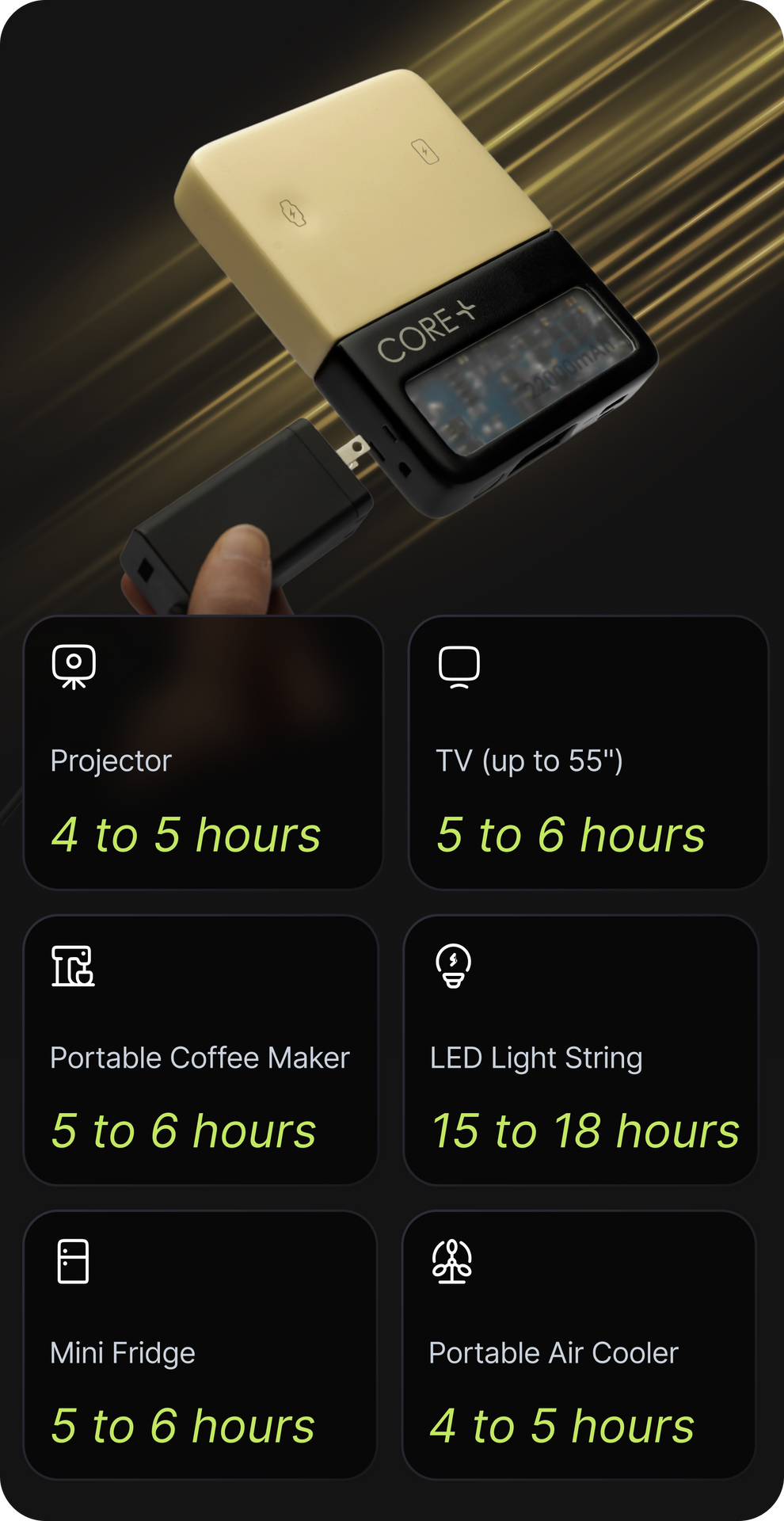 110V & 220V Power at Your Fingertips.