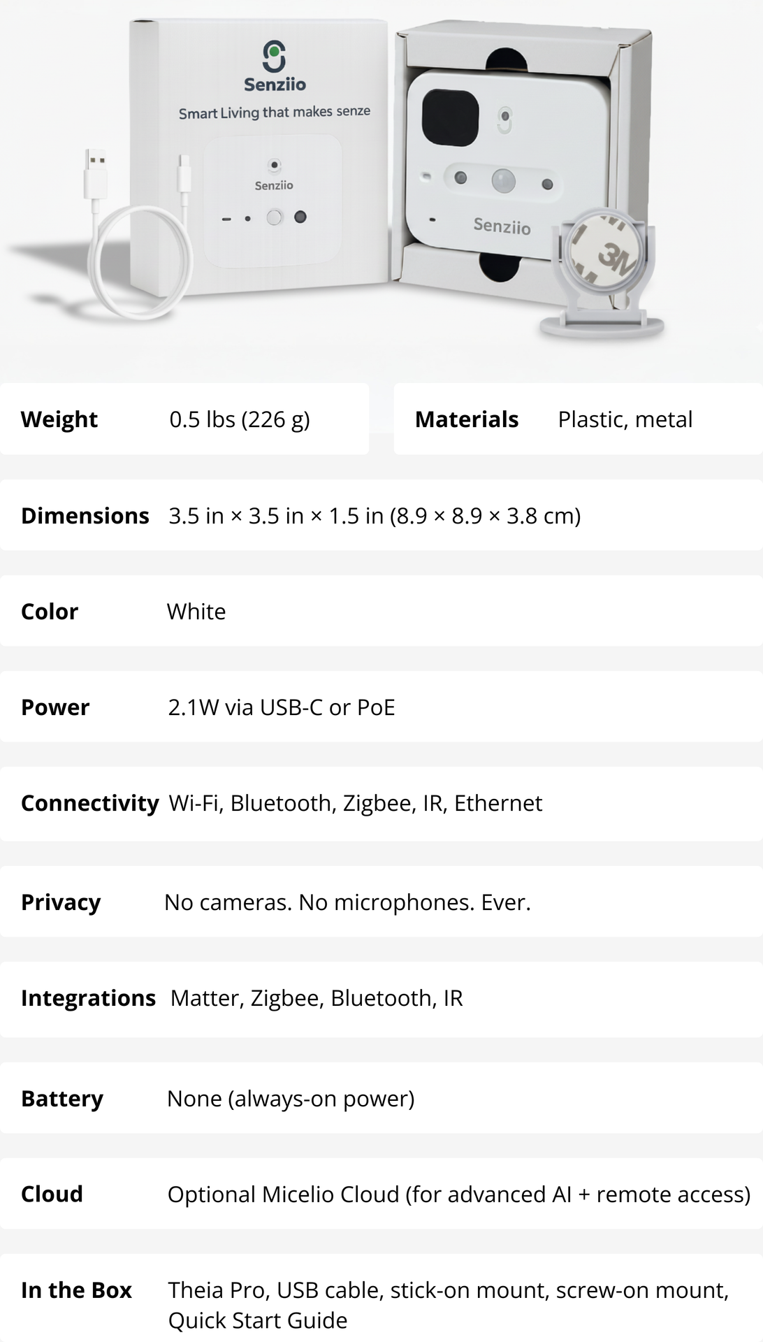 Specifications