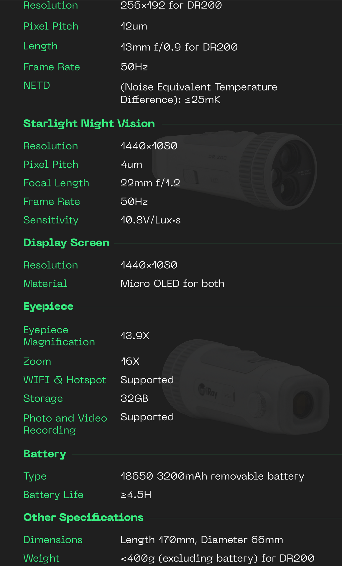 Specifications