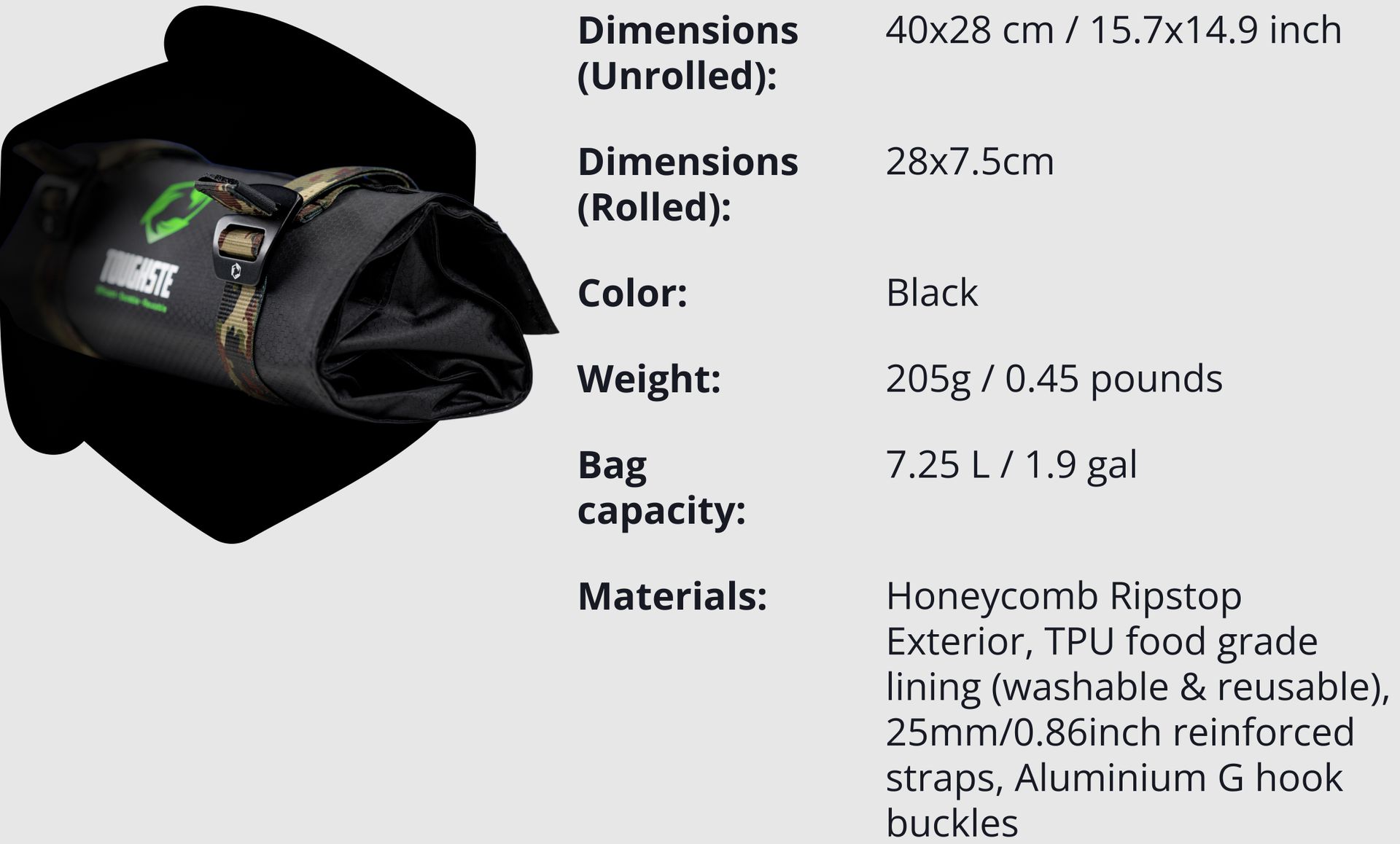 Toughste Stash’s Adventure Specifications