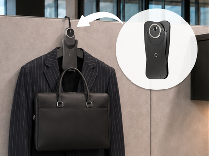 Winger™: A place to hang your coat & bag anywhere.