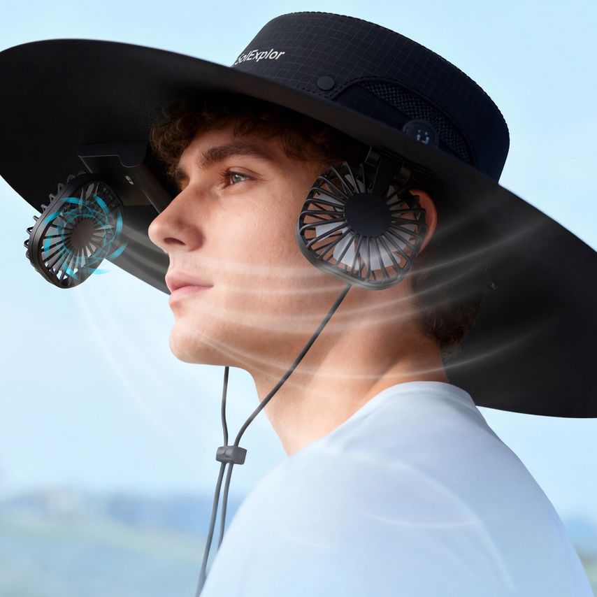 Stay Charged with SolExplor Solar-power Hat