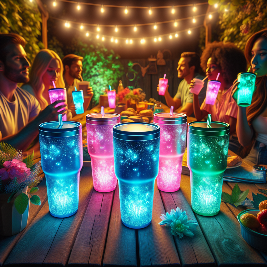 GlowFrost Tumblers: Illuminate Your Hydration