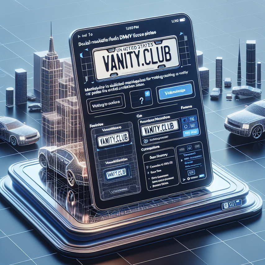 Vanity.Club - Exclusive License Plate Marketplace