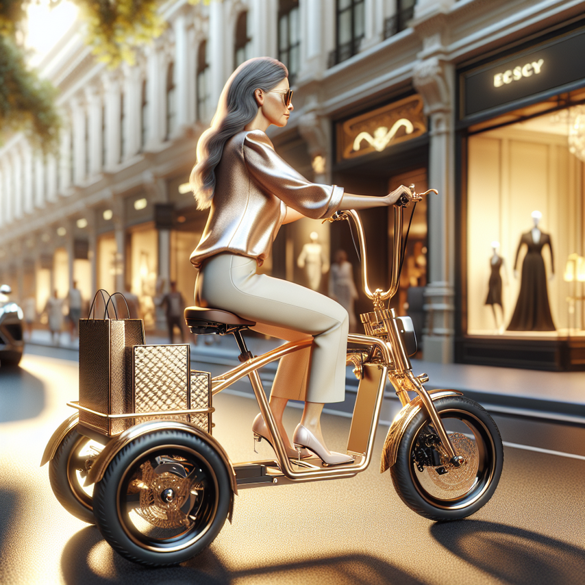 Naomi's Gold Luxury Electric Tricycle