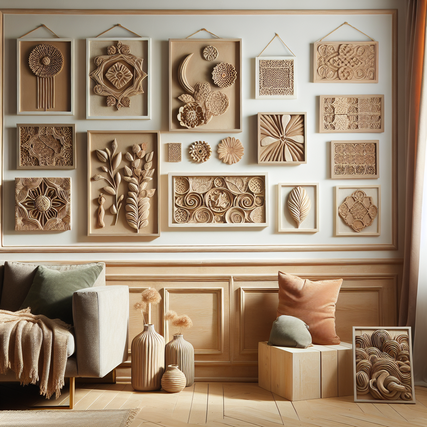 Unique Clay Art Wall Designs