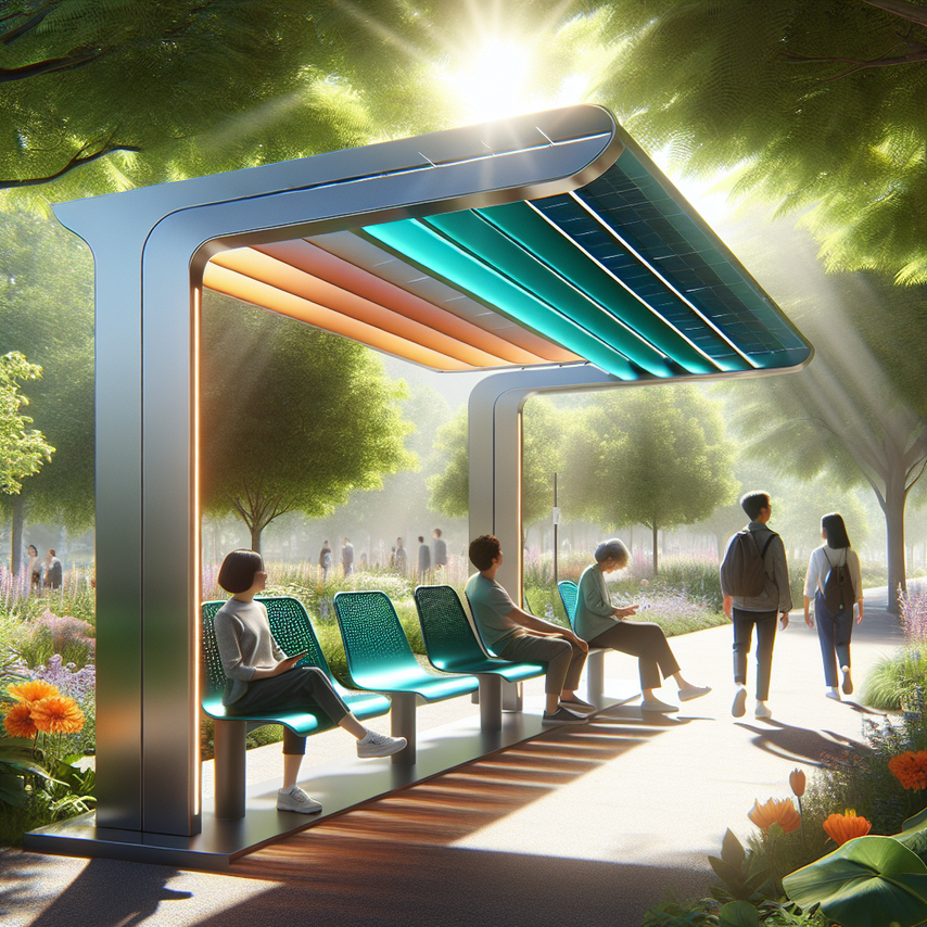 Smart Shade Park Bench